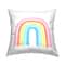 Stupell Industries Traditional Pastel Arch Rainbow Children's Striped Pattern Throw Pillow 18" x 18"